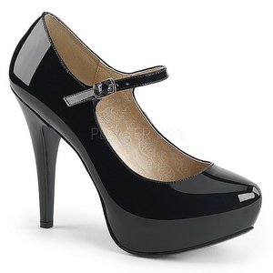 Noir Verni 13,5 cm CHLOE-02 grande taille escarpins femmes