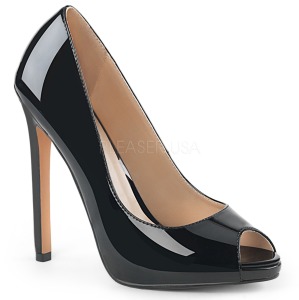 Noir Verni 13 cm SEXY-42 Chaussures Escarpins Classiques