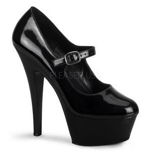 Noir Verni 15 cm KISS-280 Chaussures pour femmes a talon