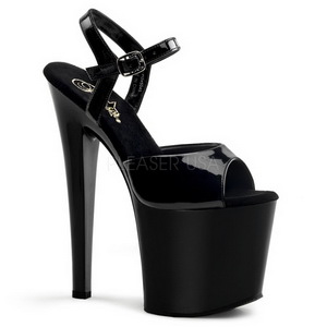 Noir Verni 19 cm Pleaser TABOO-709 Plateforme Haut Talon