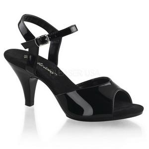 Noir Verni 8 cm BELLE-309 Sandales Femme a Talon