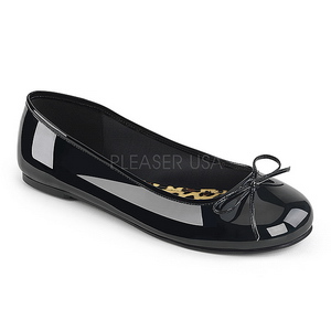 Noir Verni ANNA-01 grande taille chaussures ballerines