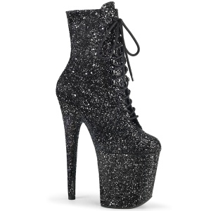 Noir glitter 20 cm FLAMINGO-1020GWR exotic bottines de pole dance