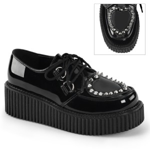 Noirs 5 cm CREEPER-108 rockabilly chaussures creepers femmes