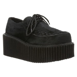 Noirs 7,5 cm CREEPER-202 rockabilly chaussures creepers femmes