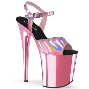 Pink 20 cm FLAMINGO-809HG talons hauts pleaser plateforme