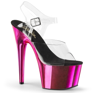 Plateforme chrom pink 18 cm Pleaser ADORE-708 talons hauts de stripteaseuses