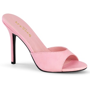 Rose 10 cm CLASSIQUE-01 grande taille mules femmes