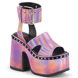 Rose 13 cm Demonia CAMEL-102 sandales plateforme lolita