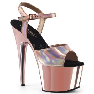 Rose 18 cm ADORE-709HGCH Hologramme talons avec plateforme