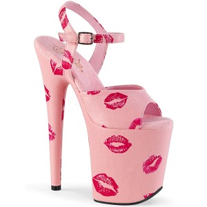 Rose 20 cm FLAMINGO-809KISSES talons hauts pleaser plateforme