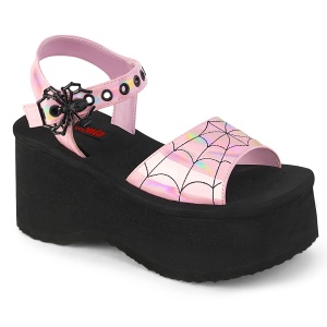 Rose 6,5 cm DemoniaCult FUNN-10 sandales plateforme lolita emo