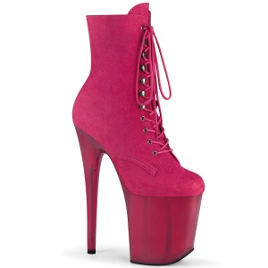 Rose Sudine 20 cm FLAMINGO-1020FST bottines de striptease