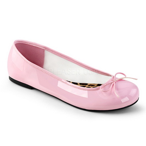 Rose Verni ANNA-01 grande taille chaussures ballerines