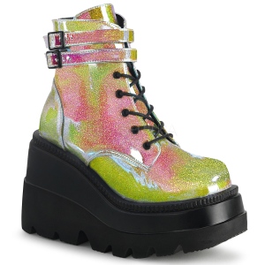 Rose glitter 11,5 cm SHAKER-52 bottines plateforme compenses lolita