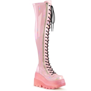 Roses Verni 11,5 cm SHAKER-374-1 bottes cuissardes  lacets