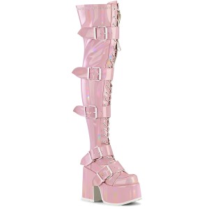 Roses Verni 13 cm CAMEL-305 bottes cuissardes  lacets