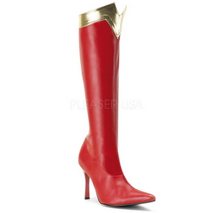 Rouge 9,5 cm WONDER-130 Bottes Femmes Hautes