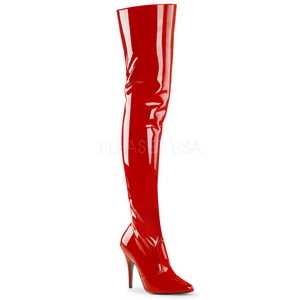 Rouge Verni 13 cm SEDUCE-3010 bottes cuissardes hommes