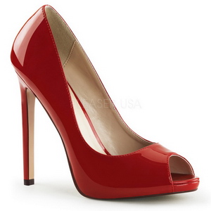 Rouge Verni 13 cm SEXY-42 Chaussures Escarpins Classiques