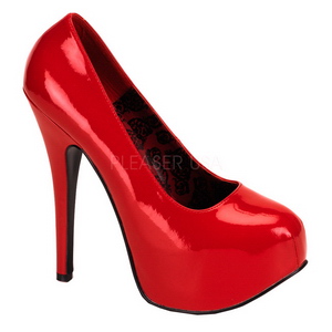 Rouge Verni 14,5 cm Burlesque BORDELLO TEEZE-06 Escarpins Haut Talon