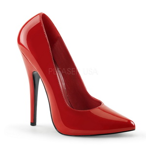 Rouge Verni 15 cm DOMINA-420 Escarpins Talons Aiguilles Hommes