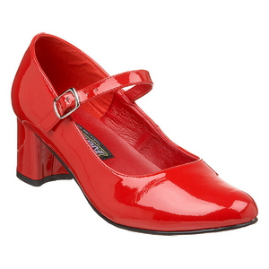 Rouge Verni 5 cm SCHOOLGIRL-50 Chaussures Escarpins Classiques