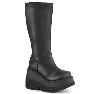 Similicuir 11,5 cm bottes mollets larges et cuisses rondes lastiques