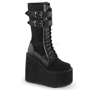 Similicuir 14 cm SWING-221 bottes lolita gothique semelles paisses