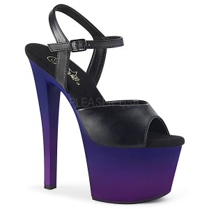 Similicuir 18 cm SKY-309BP sandales pleaser plateforme