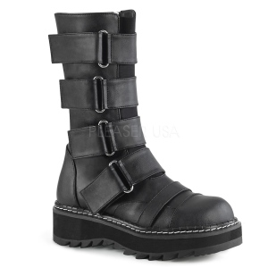 Similicuir 3 cm LILITH-211 bottes demonia plateforme