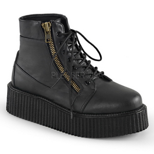 Similicuir 5 cm CREEPER-571 Bottines Creepers Hommes Plateforme