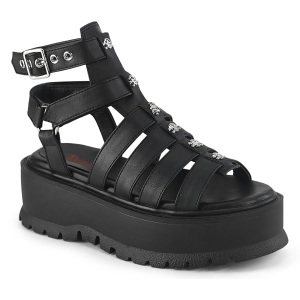 Similicuir 5 cm SLACKER-18 emo sandales gladiateur plateforme