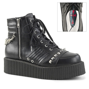 Similicuir 5 cm V-CREEPER-565 Bottines Creepers Hommes Plateforme