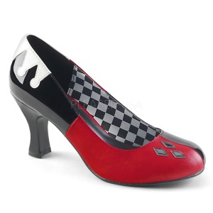 Similicuir 7,5 cm HARLEY-42 Pinup escarpins femmes  talons bas