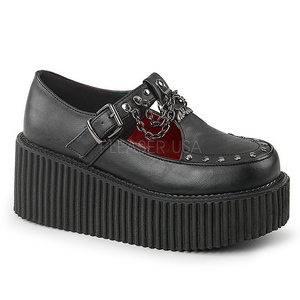 Similicuir CREEPER-215 Chaussures Creepers Femmes Plateforme