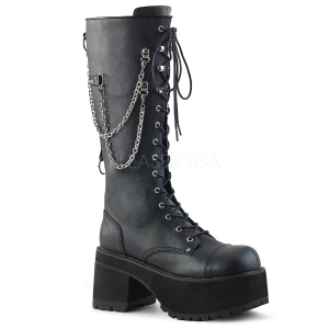 Similicuir DemoniaCult RANGER-303 Bottes  Lacets Hommes