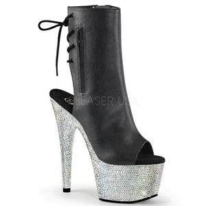 Similicuir pierre cristal 18 cm BEJEWELED-1018D7 plateforme bottines femmes