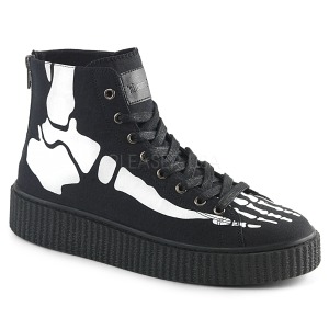 Toile 4 cm SNEEKER-252 Chaussures sneakers creepers hommes