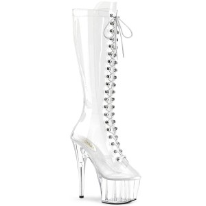 Transparent 18 cm ADORE-2020C bottes talons avec plateforme