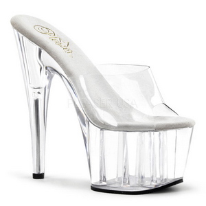 Transparent 18 cm ADORE-701 Plateforme Mules Chaussures