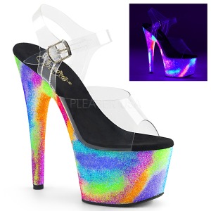 Transparent 18 cm ADORE-708GXY Neon talons avec plateforme