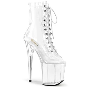 Transparent 20 cm FLAMINGO-1021C bottes plateforme de pole dance