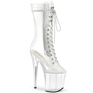 Transparent 20 cm FLAMINGO-1050C bottes plateforme de pole dance