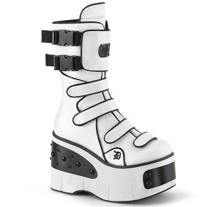 Vegan 11,5 cm KERA-108 demonia plateforme bottes alternative blanc