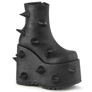 Vegan 18 cm SLAY-77 demonia plateforme bottines alternative noir