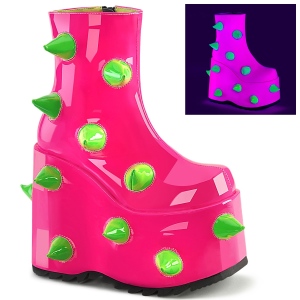 Vegan 18 cm SLAY-77 demoniacult plateforme bottines alternative neon