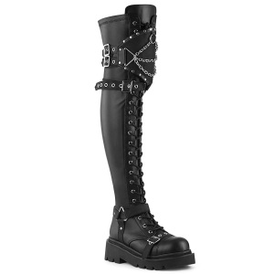 Vegan 6,5 cm RENEGADE-320 bottes cuissardes de combat avec boucles