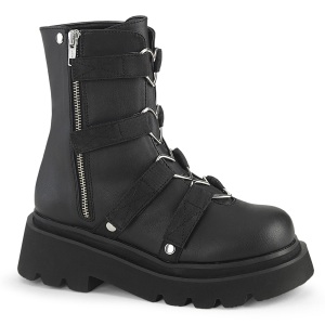 Vegan 6,5 cm RENEGADE-50 demonia plateforme bottines alternative noir
