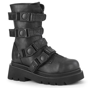 Vegan 6,5 cm RENEGADE-55 demoniacult plateforme bottines alternative noir